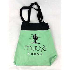 Vintage Light Green Macy's Phoenix Shopping Canvas Tote Bag 1990s NEW